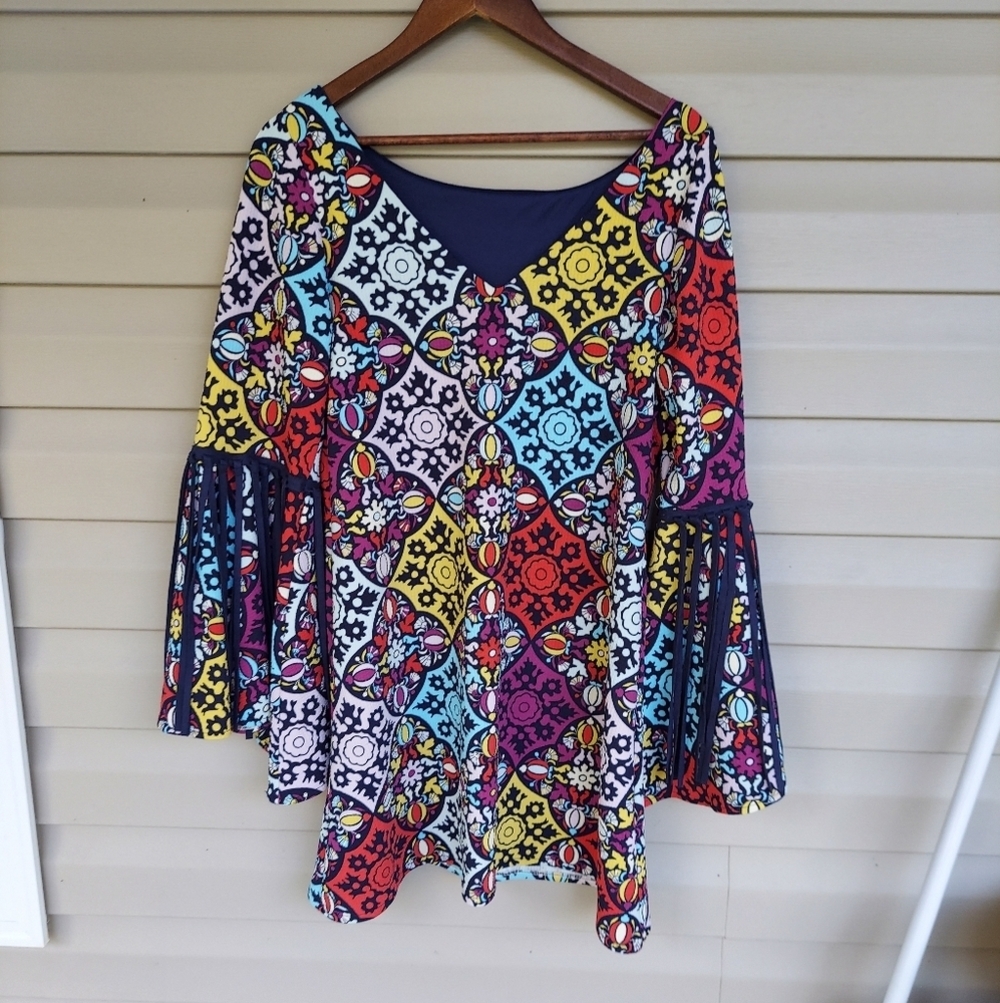 Judith March 80's Inspired Multi Color Dress